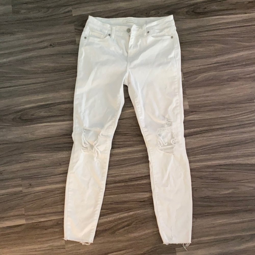 White Ripped Skinny Jeans